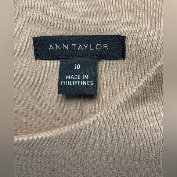 NEW NWT NIP Ann Taylor Flare Dress Knit Natural Camel Tan Women's Size 10 AB 511 - Picture 10 of 13